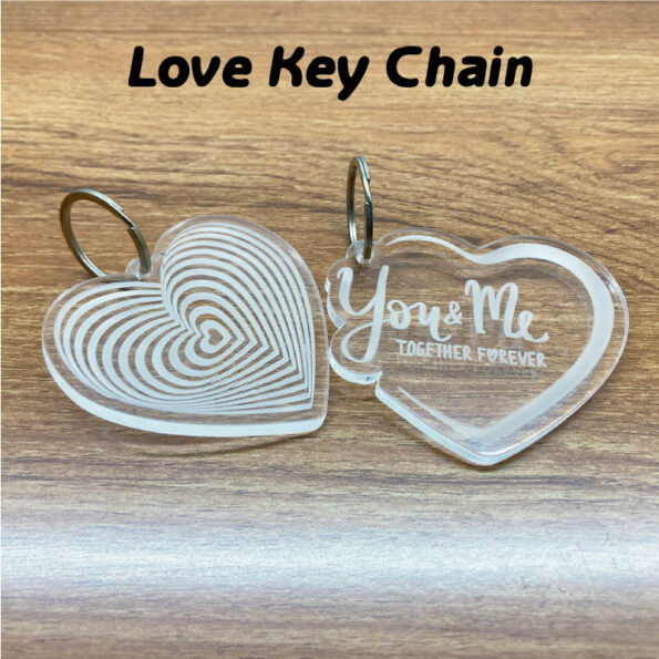 Custom engraved heart keychain Kenya – perfect gift for her