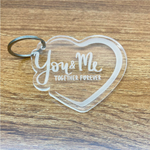 Custom engraved heart keychain Kenya – perfect gift for her